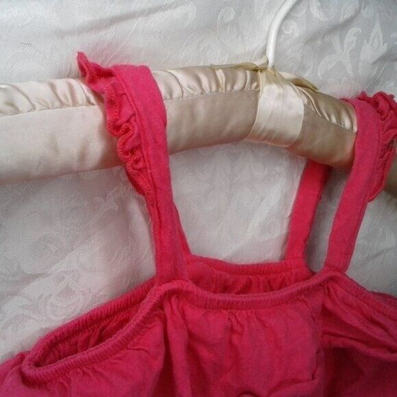 Toughskins Girls Hot Pink Ruffle Summer Barbiecore Top Size 5/6 - Picture 3 of 7